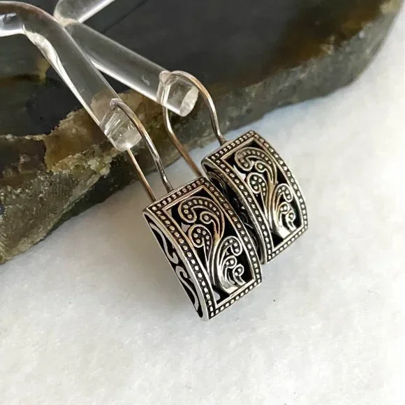 Silpada Sterling Silver Paisley Open Scroll Pendant Necklace & Earrings Set 20" - Picture 16 of 16